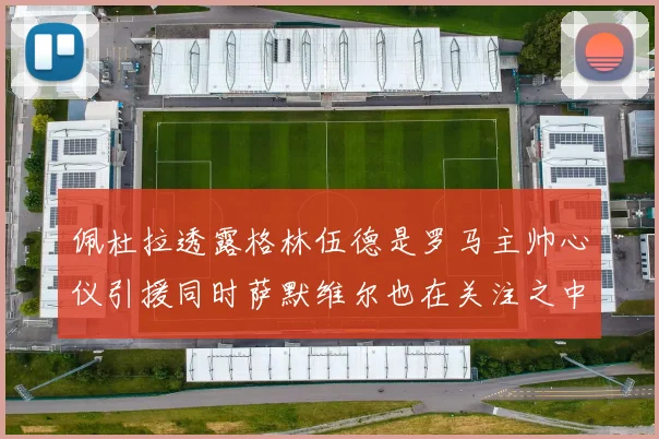 佩杜拉透露格林伍德是罗马主帅心仪引援同时萨默维尔也在关注之中